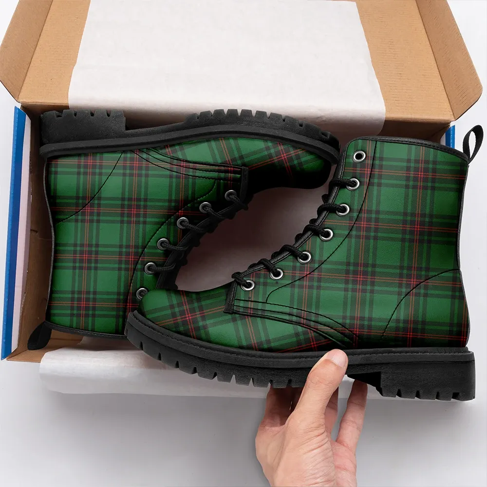 Fife District Tartan Leather Boots