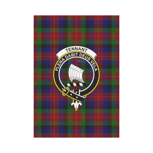 Tennant Tartan Crest Garden Flag