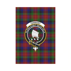 Tennant Tartan Crest Garden Flag