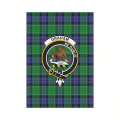 Graham Of Menteith Modern Tartan Crest Garden Flag