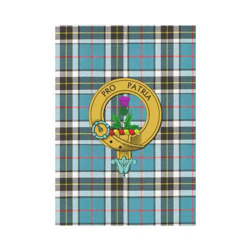 Thomson Tartan Crest Garden Flag