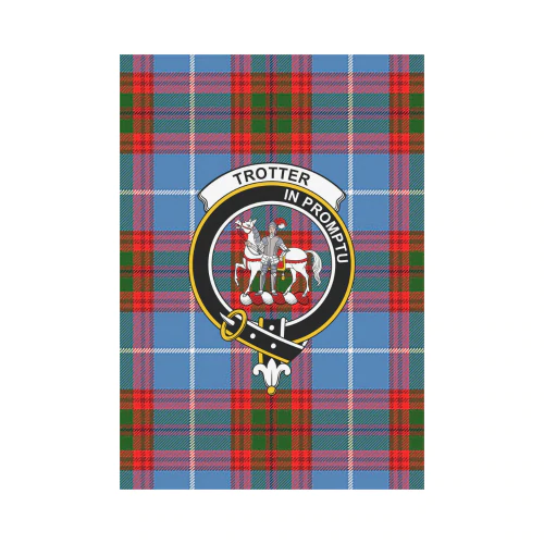 Trotter Tartan Crest Garden Flag