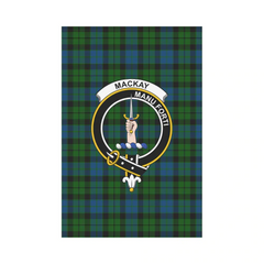 MacKay Modern Tartan Crest Garden Flag