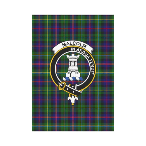 Malcolm I Tartan Crest Garden Flag