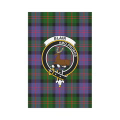 Blair Modern Tartan Crest Garden Flag