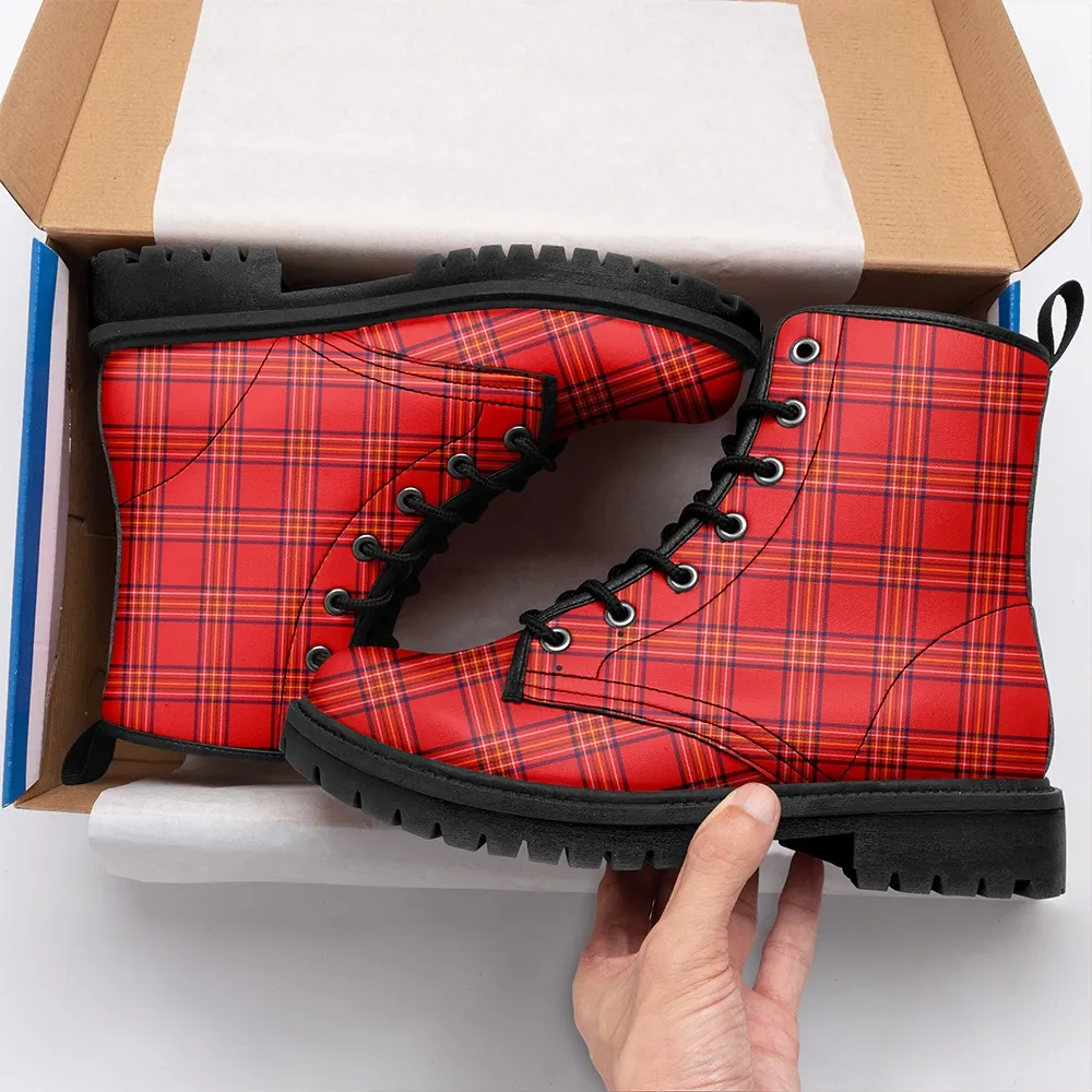 Burnett Modern Tartan Leather Boots