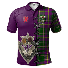 Taylor Tartan Polo Shirt - Lion Rampant And Celtic Thistle Style