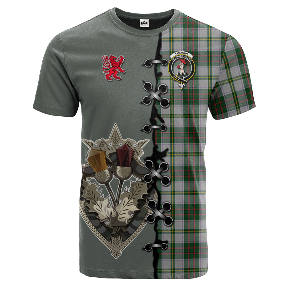 Taylor Dress Tartan T-shirt - Lion Rampant And Celtic Thistle Style