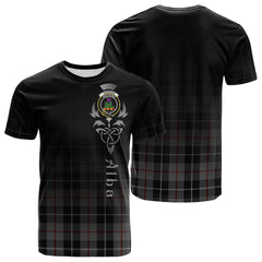 Thompson Grey Tartan Crest T-shirt - Alba Celtic Style