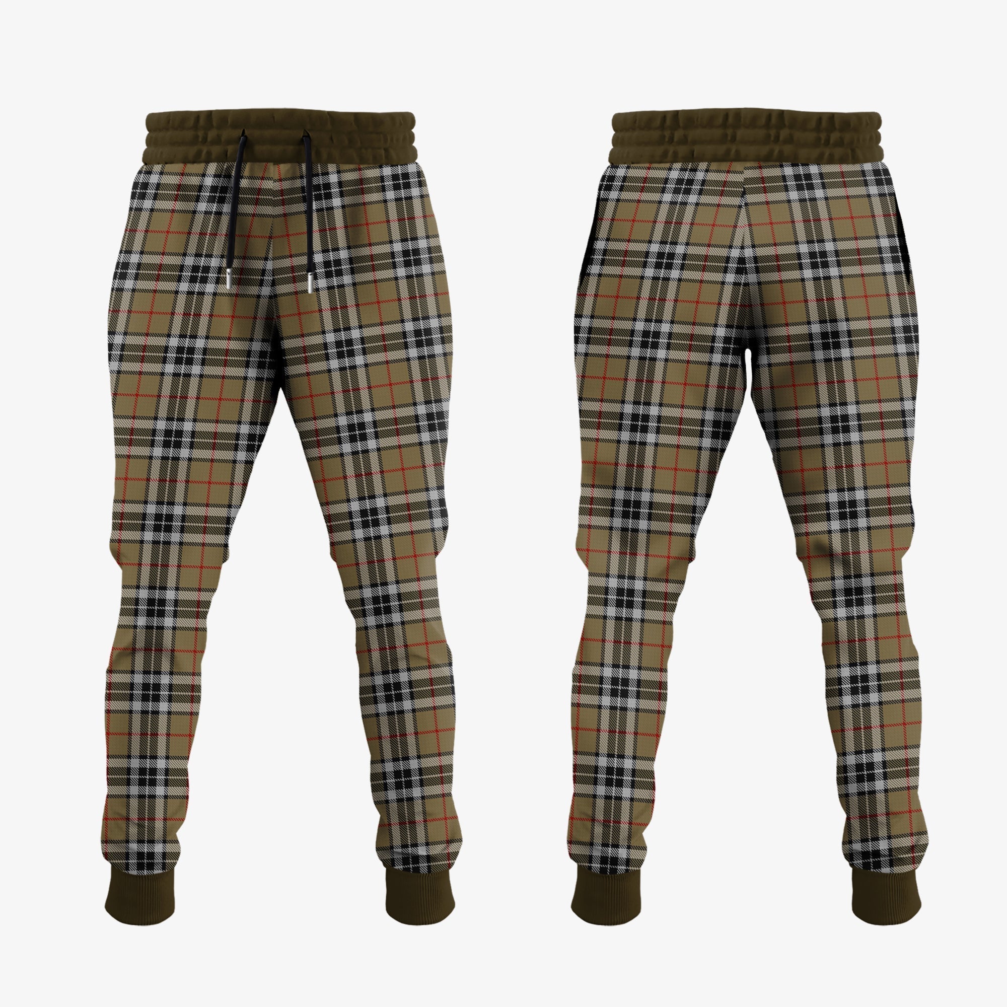 Thomson Camel Tartan Crest Jogger Sweatpants