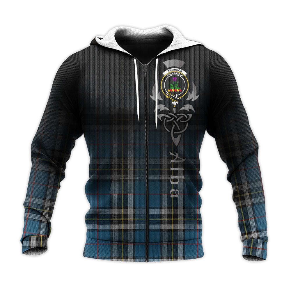 Thomson Dress Blue Tartan Hoodie - Alba Celtic Style