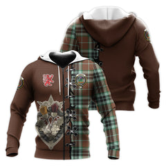 Thomson Hunting Modern Tartan Hoodie - Lion Rampant And Celtic Thistle Style