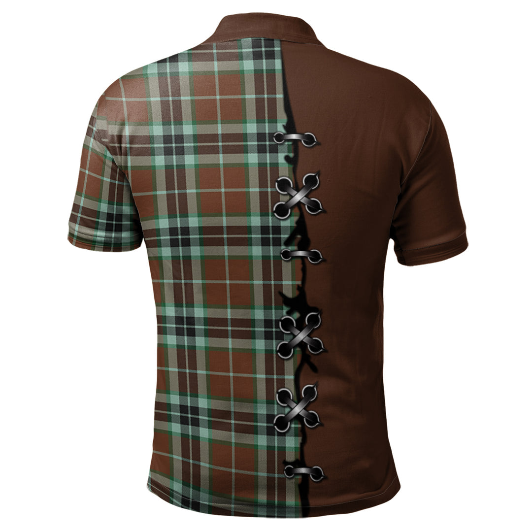 Thomson Hunting Modern Tartan Polo Shirt - Lion Rampant And Celtic Thistle Style