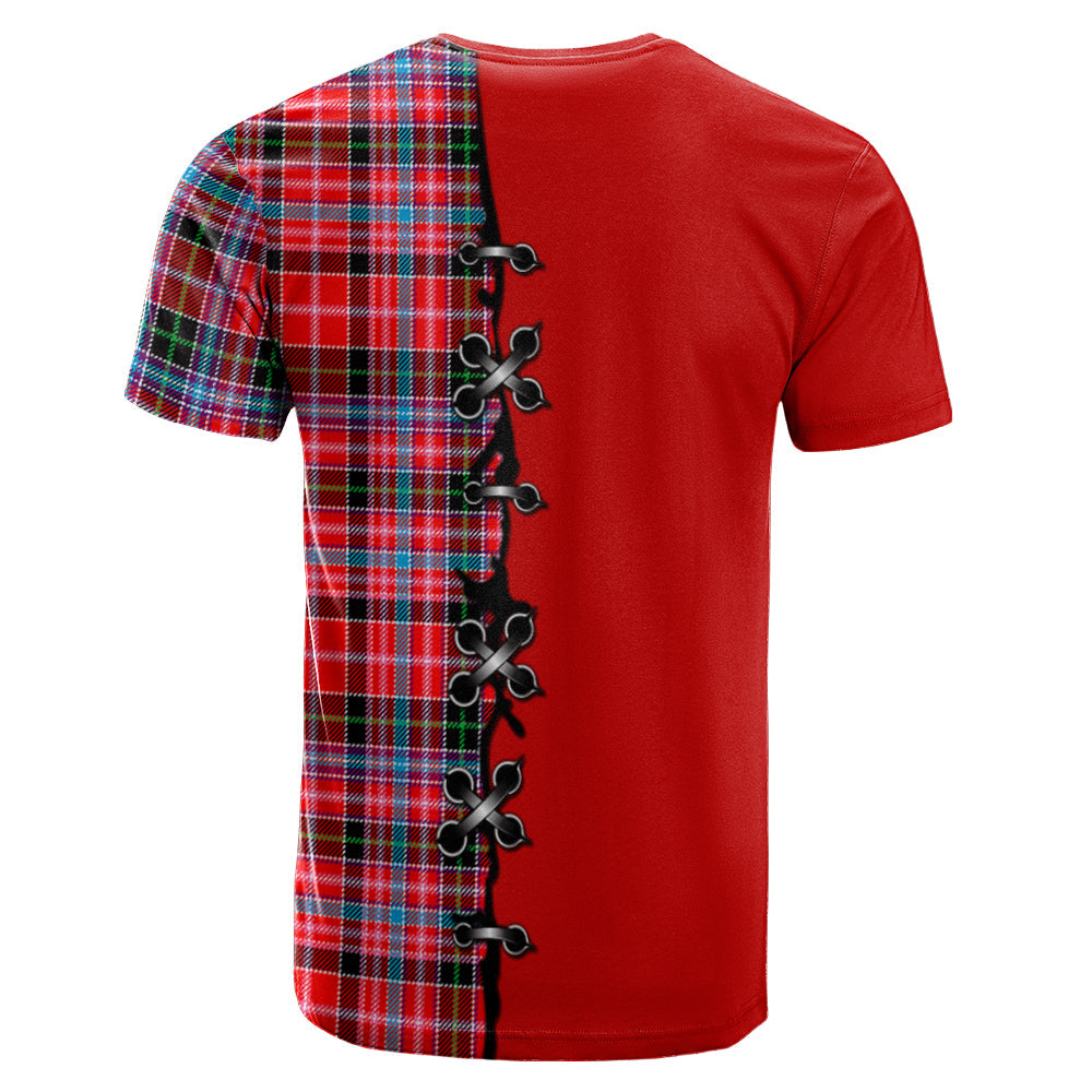 Udny Tartan T-shirt - Lion Rampant And Celtic Thistle Style