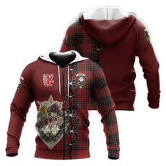 Wemyss Tartan Hoodie - Lion Rampant And Celtic Thistle Style