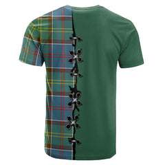 Whitelaw Tartan T-shirt - Lion Rampant And Celtic Thistle Style