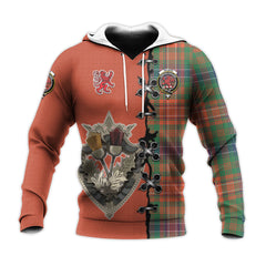 Wilson Ancient Tartan Hoodie - Lion Rampant And Celtic Thistle Style