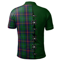 Young Tartan Polo Shirt - Lion Rampant And Celtic Thistle Style